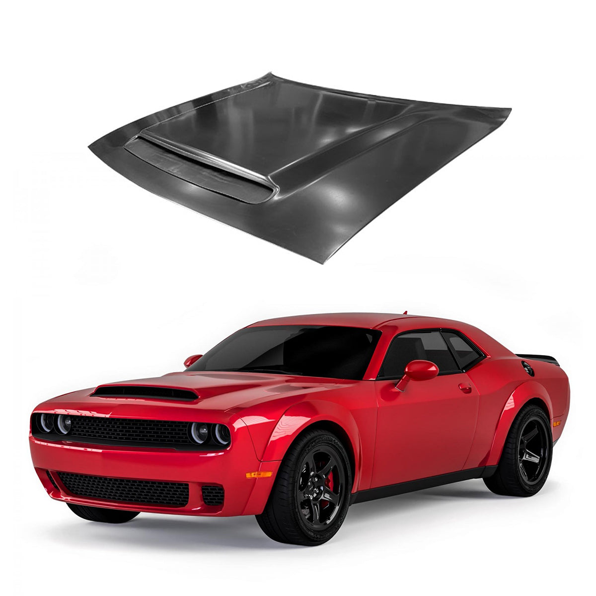 Replacement HOOD, DEMON STYLE WITH VENT, 2015-2023 Dodge